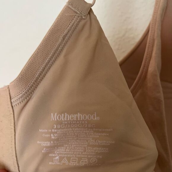 Motherhood Intimates Bra Wireless Maternity Nursing Bra 91929, Nude, Sz 38G - Picture 8 of 11